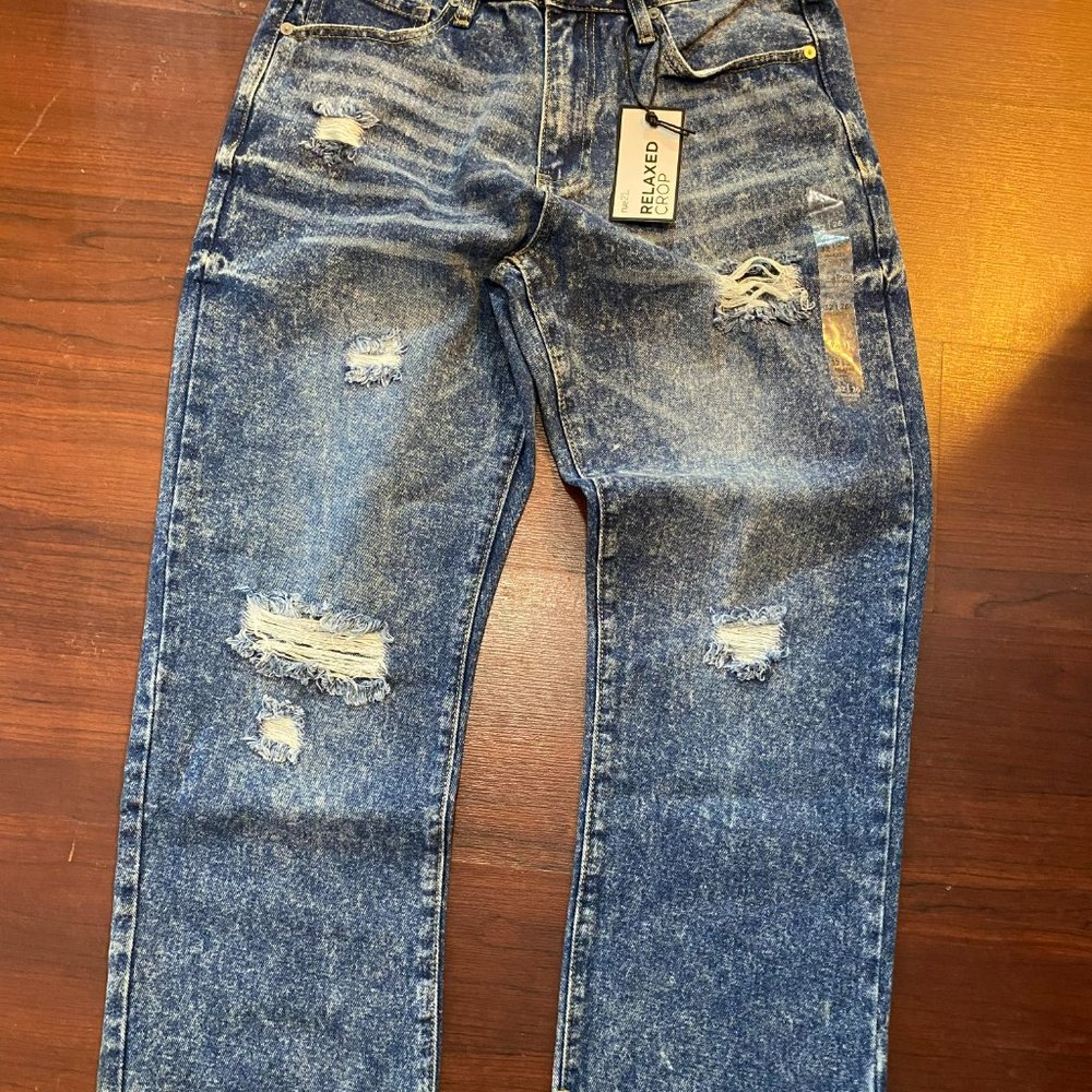 RUE 21 PREMIUM WOMEN'S RELAXED FIT CROP JEANS SIZES 26,28/26, 32/26 (14)& 34/26,